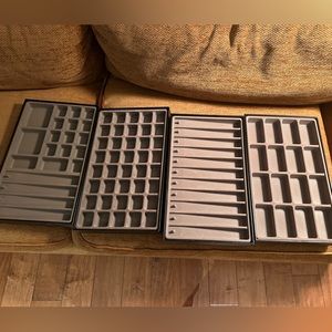 4 brand new stackable jewelry trays